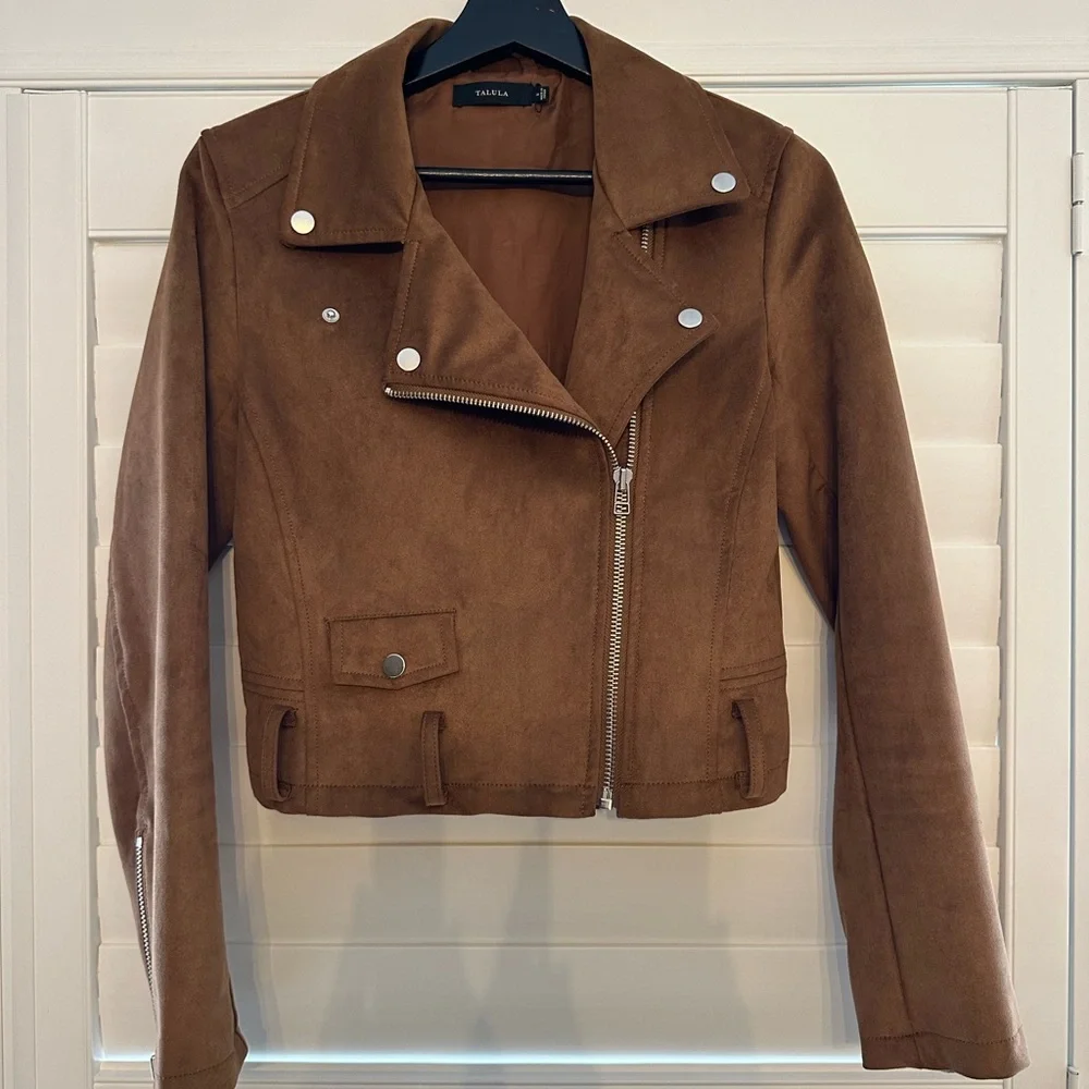 TALULA Faux Suede Moto Jacket - Picture 2 of 5
